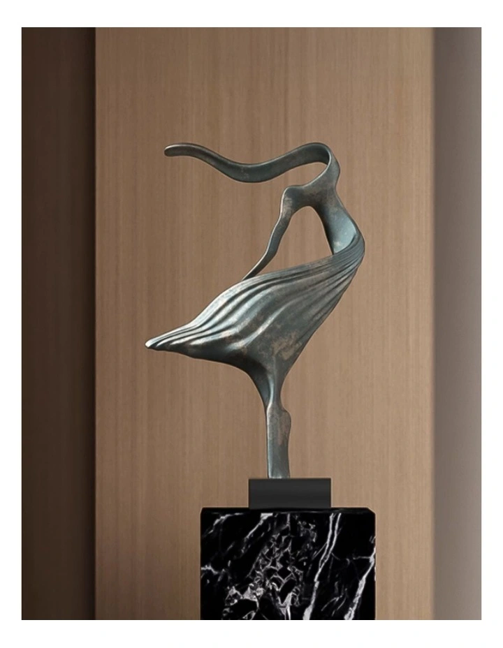 Modern Abstract Dancer Sculpture in Black image 2