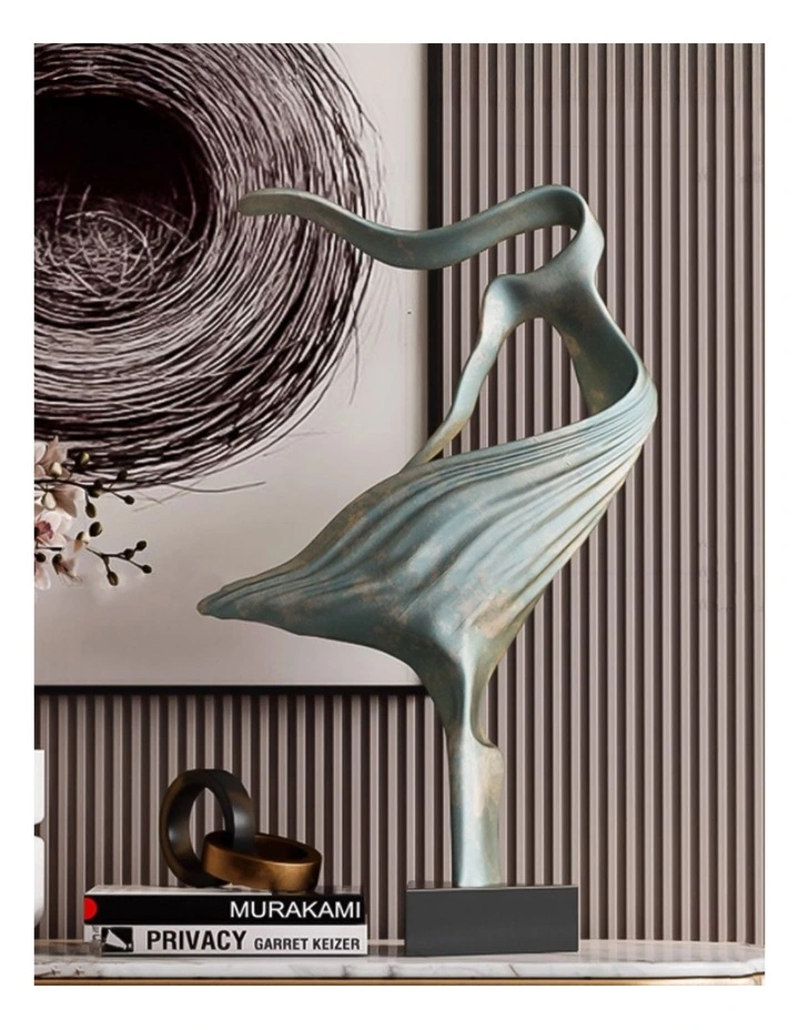 Modern Abstract Dancer Sculpture in Black image 3