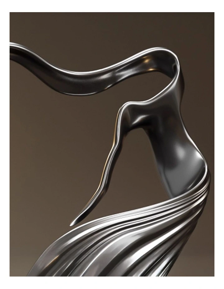 Modern Abstract Dancer Sculpture in Black image 5