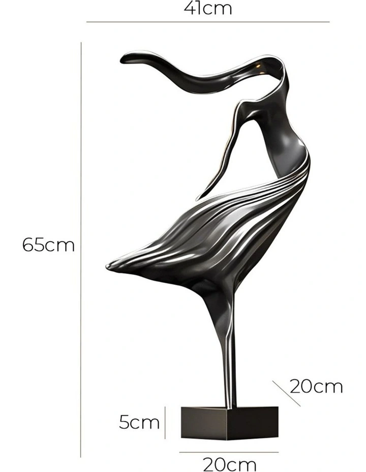 Modern Abstract Dancer Sculpture in Black image 6