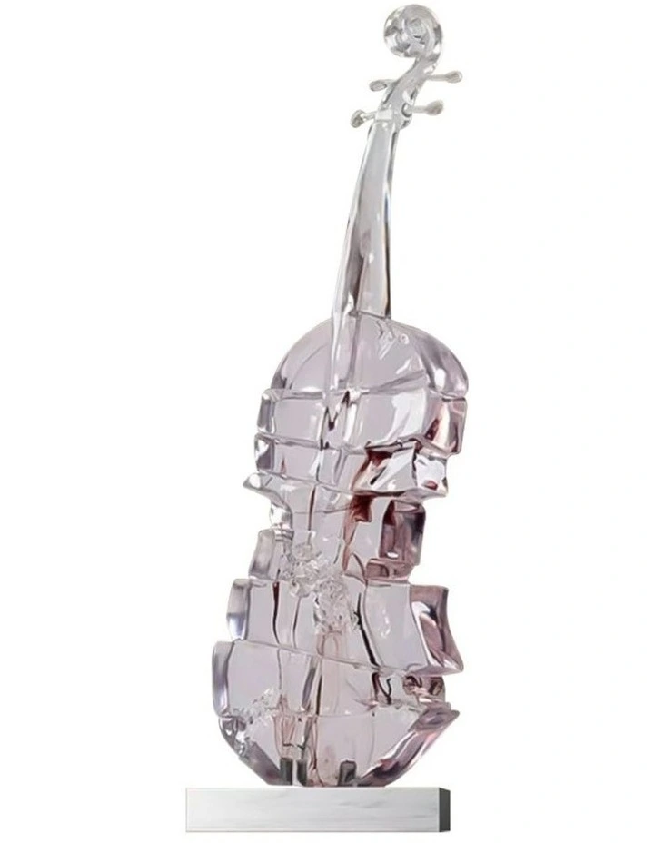 Crystal Violin Fiberglass Sculpture in Clear image 1