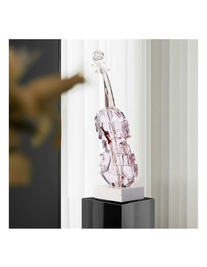 Crystal Violin Fiberglass Sculpture in Clear image 4