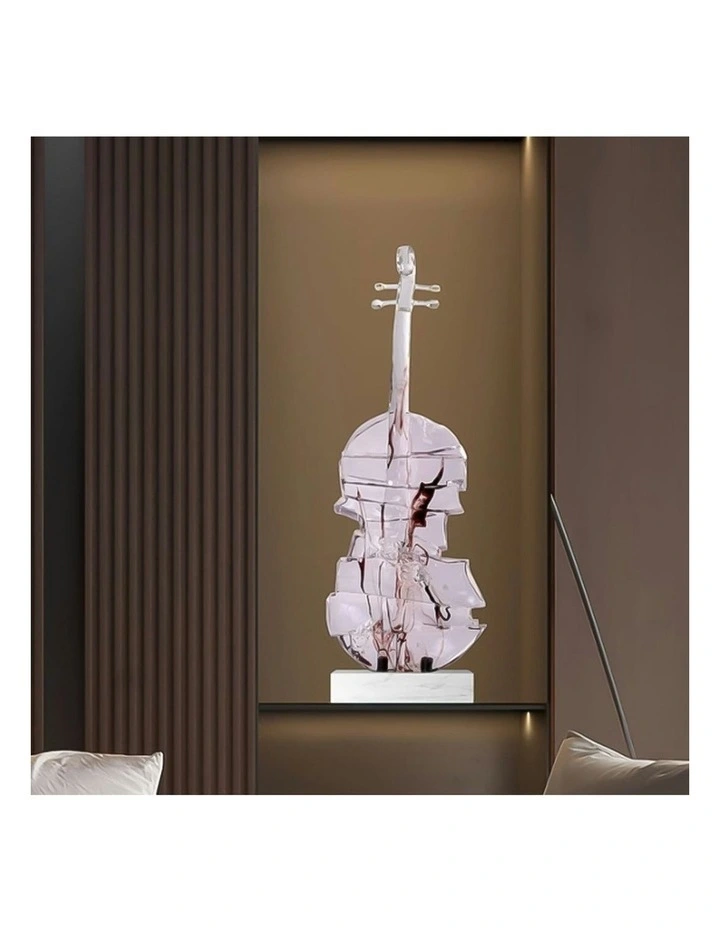 Crystal Violin Fiberglass Sculpture in Clear image 2
