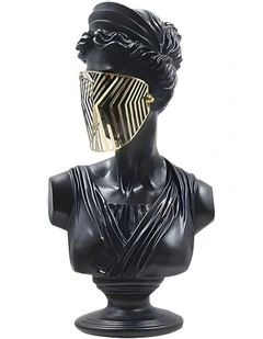 Classical Bust Sculpture 40cm in Black