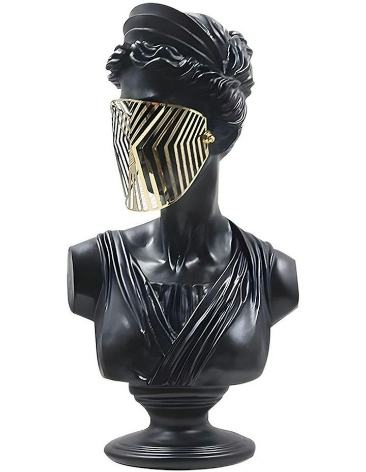 Classical Bust Sculpture 40cm in Black image 1