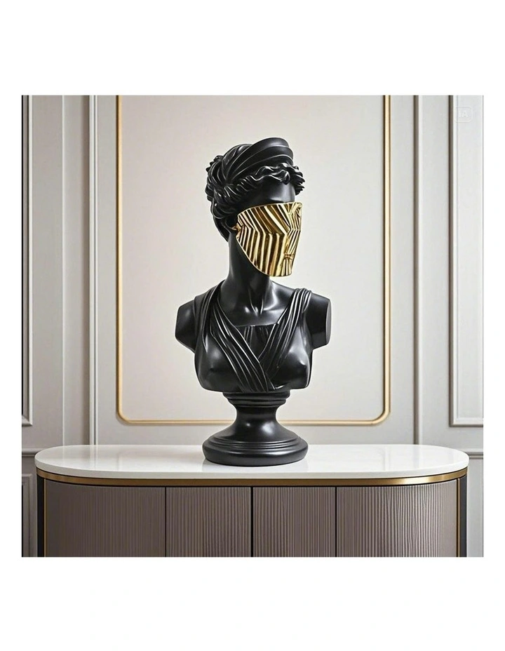 Classical Bust Sculpture 40cm in Black image 4