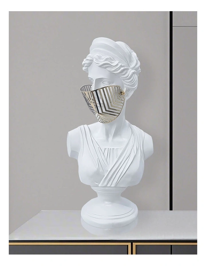 Classical Bust Sculpture 40cm in White image 2