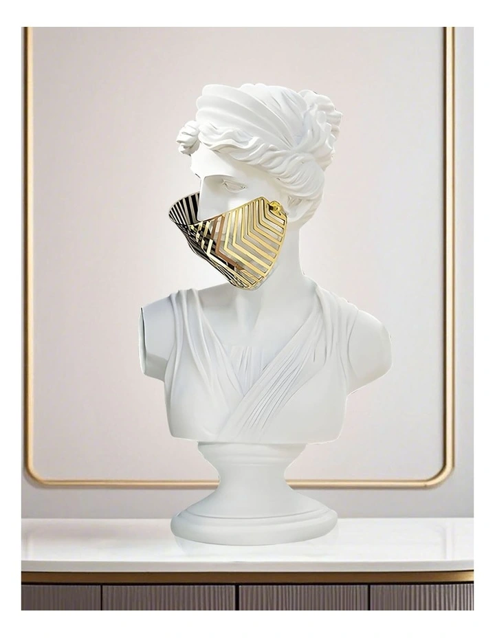 Classical Bust Sculpture 40cm in White image 4