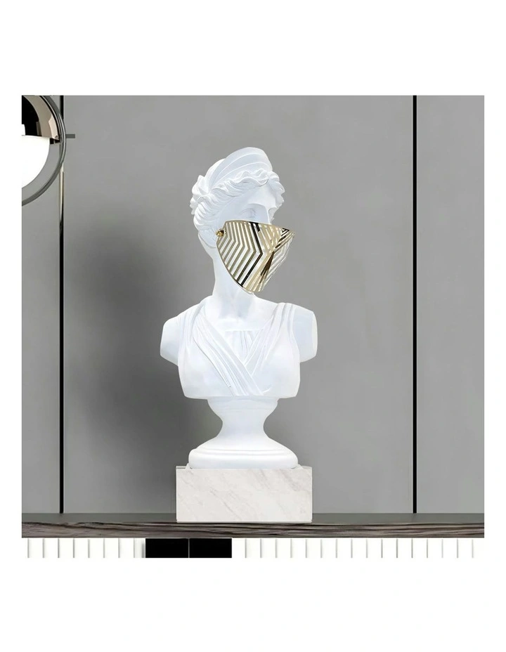 Classical Bust Sculpture 45cm in White image 3