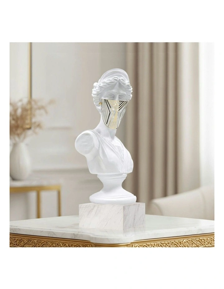 Classical Bust Sculpture 45cm in White image 4
