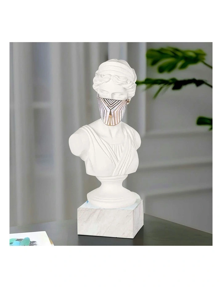 Classical Bust Sculpture 45cm in White image 5