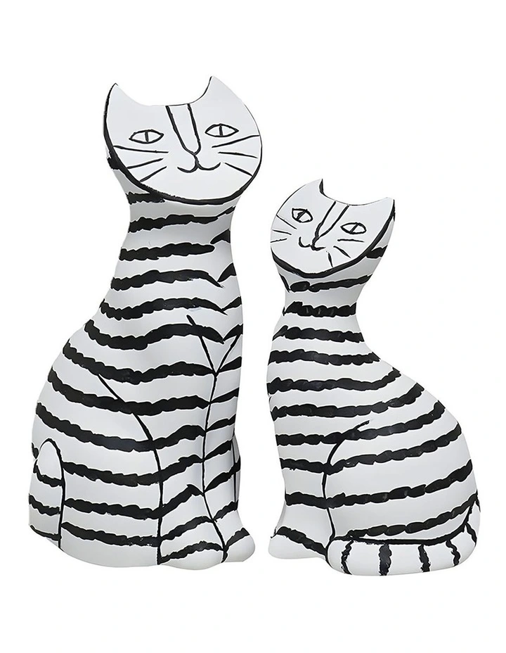 Striped Resin Sculptures Set in Multi image 1