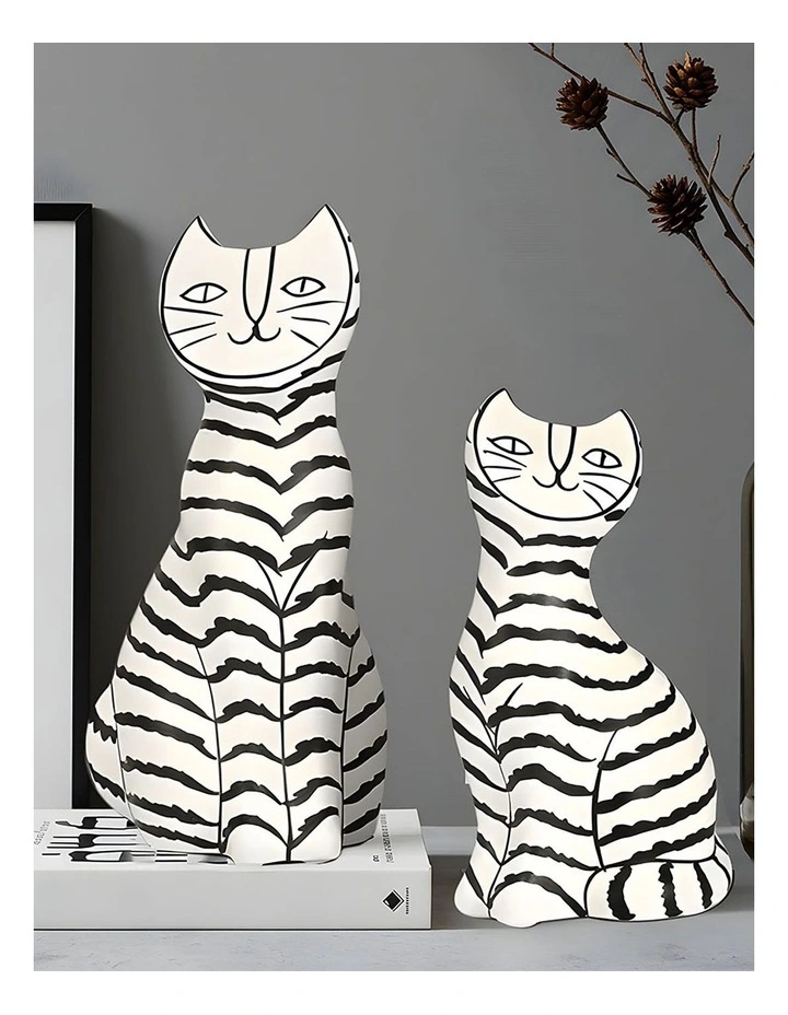 Striped Resin Sculptures Set in Multi image 2