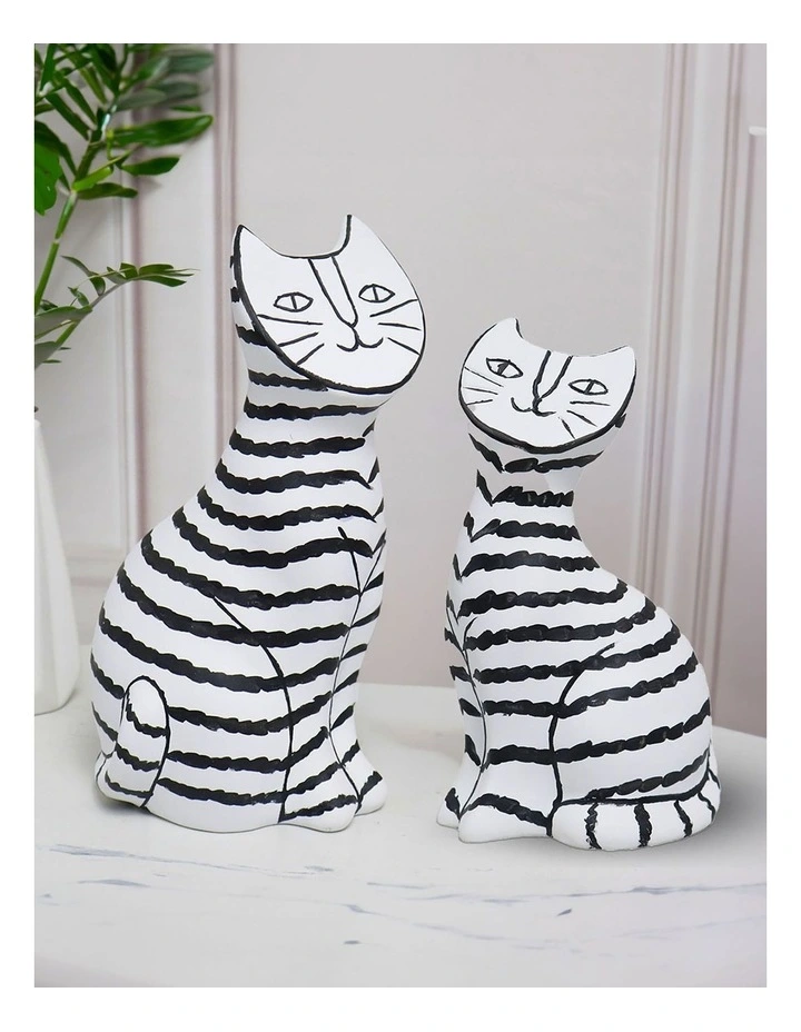 Striped Resin Sculptures Set in Multi image 6