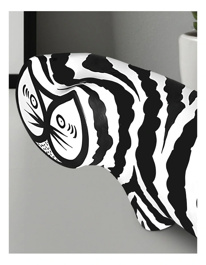 Elongated Striped Resin Sculpture in Multi image 6