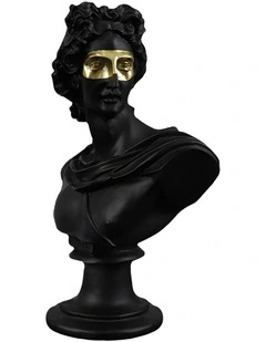 Classical Bust Resin Sculpture 40cm in Black