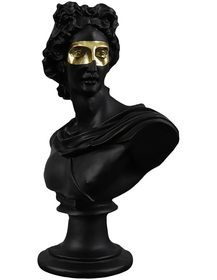 Classical Bust Resin Sculpture 40cm in Black image 1