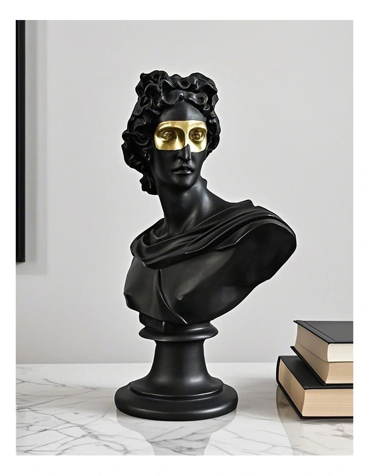 Classical Bust Resin Sculpture 40cm in Black image 4