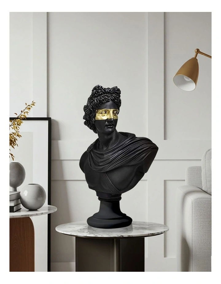 Classical Bust Resin Sculpture 40cm in Black image 7
