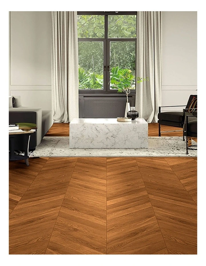 Chevron Parquet Timber Flooring Floorboards in Beige image 2