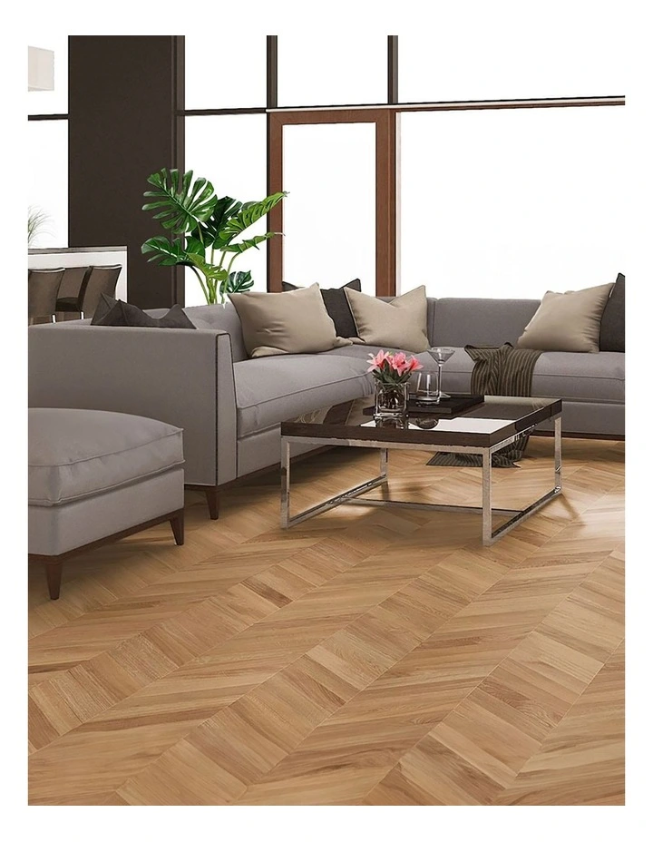 Chevron Parquet Timber Flooring Floorboards in Beige image 4