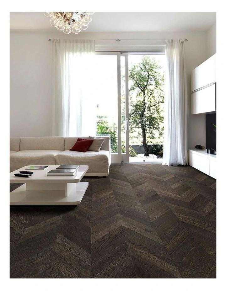Chevron Parquet Timber Flooring Floorboards in Beige image 7