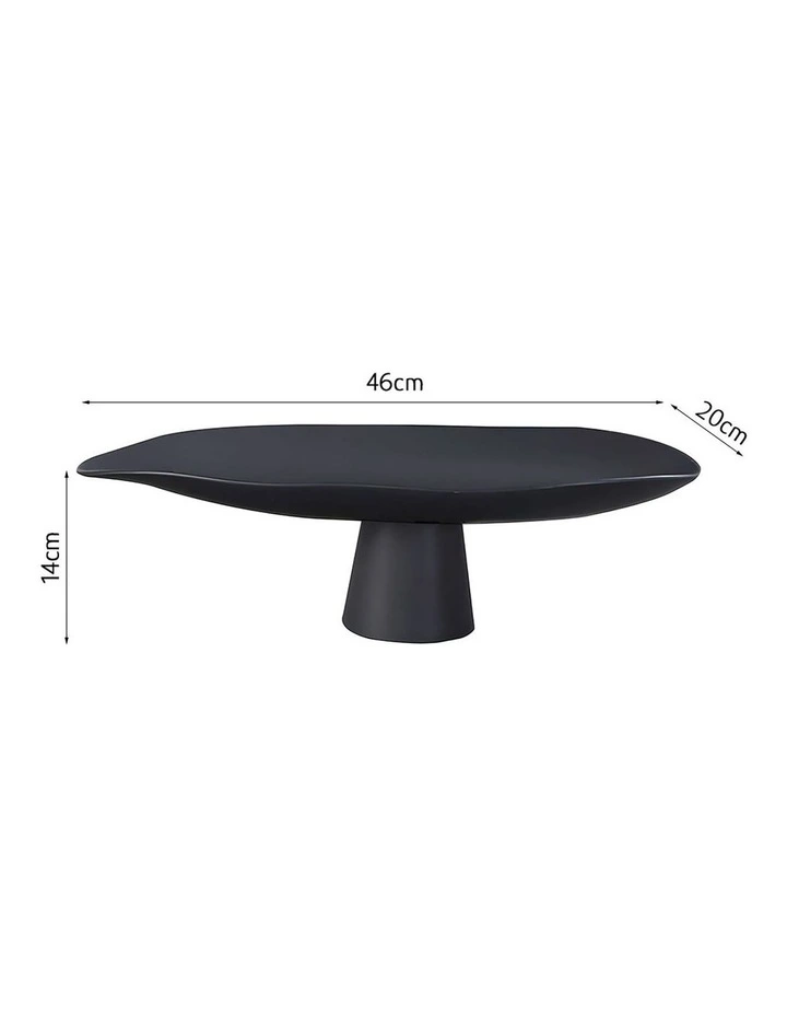 Ceramic Decorative Plate On Pedestal Stand in Black image 7