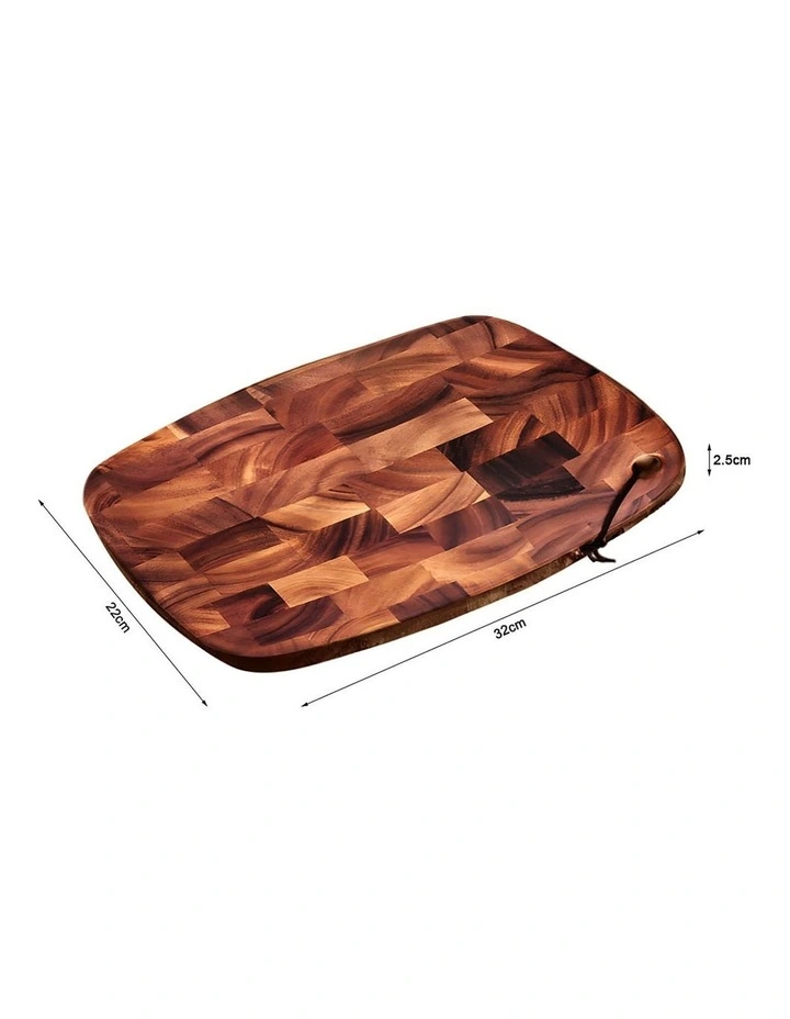 Acacia Wood Chopping Board 32x22x2.5cm in Brown image 5