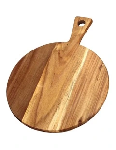 Acacia Round Wooden Cutting Board 42x30cm in Brown