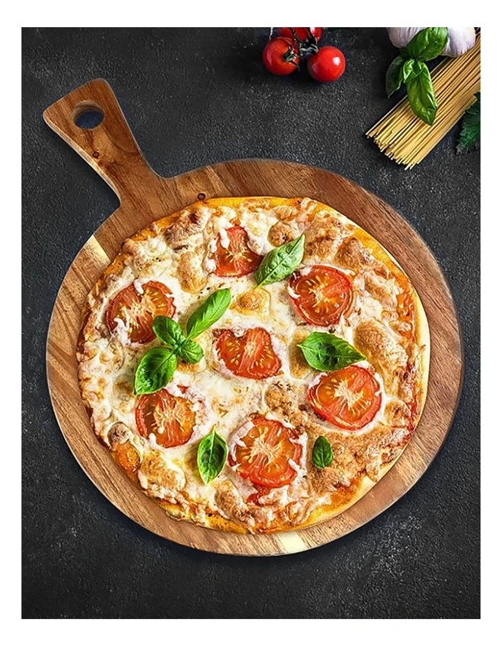 Acacia Round Wooden Cutting Board 42x30cm in Brown image 2