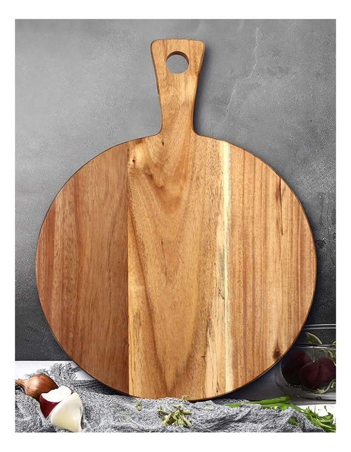 Acacia Round Wooden Cutting Board 42x30cm in Brown image 4