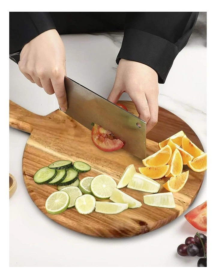 Acacia Round Wooden Cutting Board 42x30cm in Brown image 6