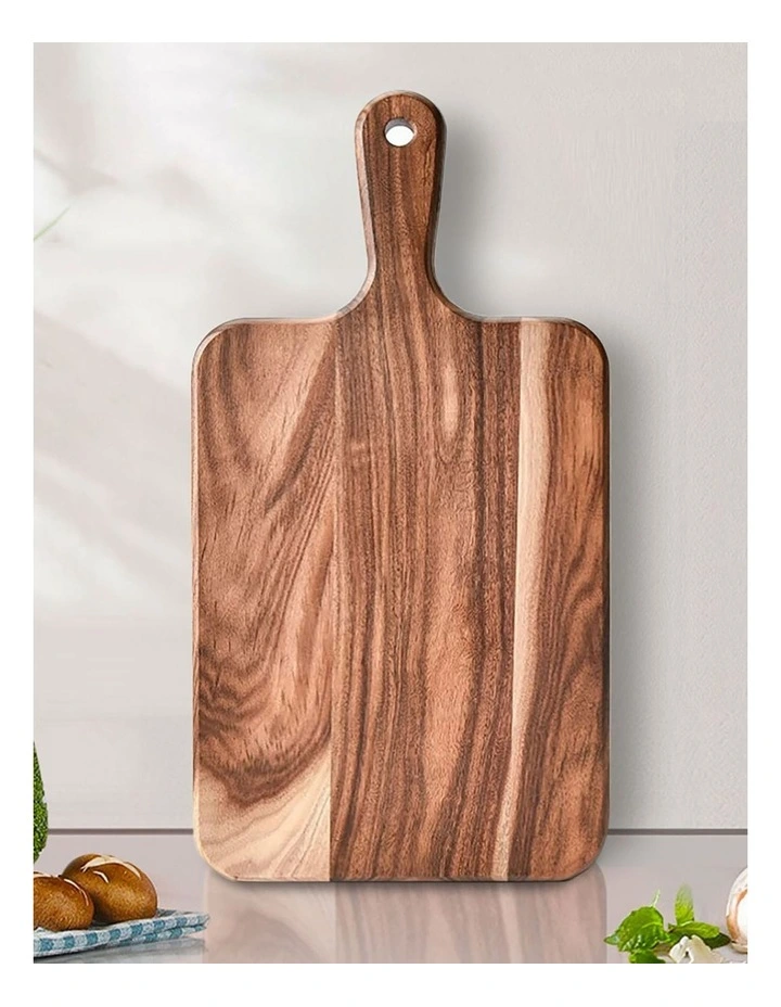 Acacia Wooden Cutting Board 32x17.5x1.5cm in Natural image 2