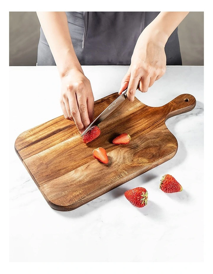 Acacia Wooden Cutting Board 32x17.5x1.5cm in Natural image 6
