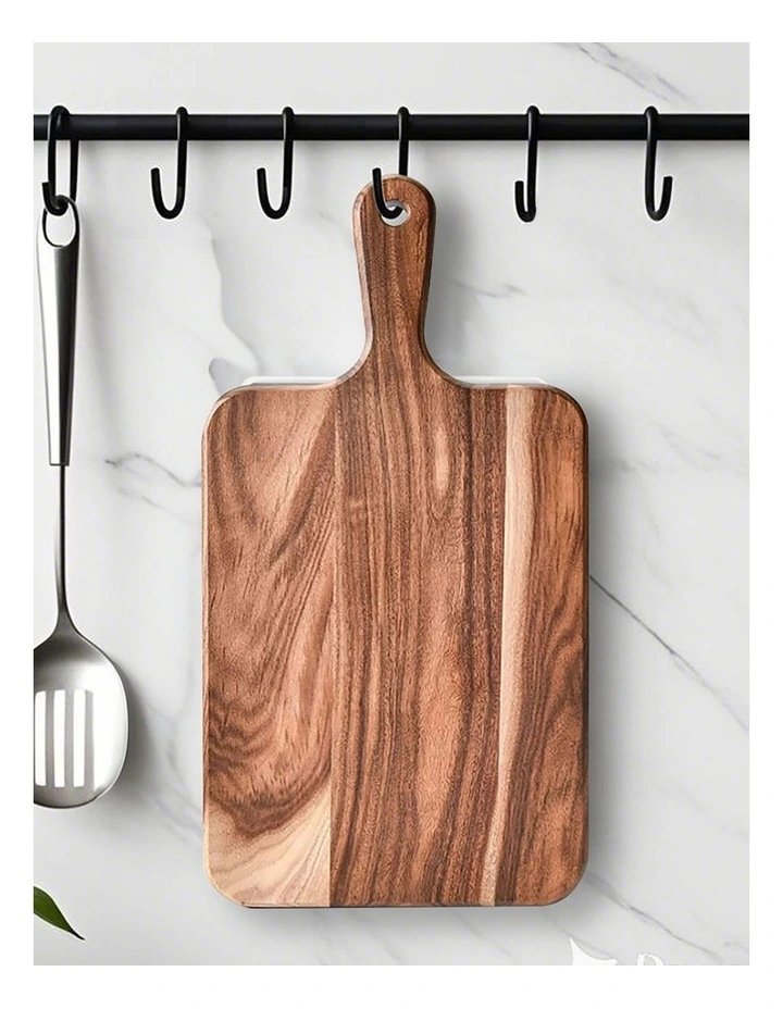 Acacia Wooden Cutting Board 32x17.5x1.5cm in Natural image 7