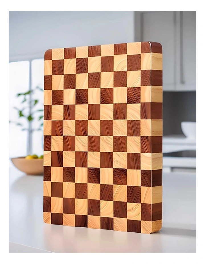 Walnut And Rubberwood Cutting Board 40x30x3cm in Brown image 2