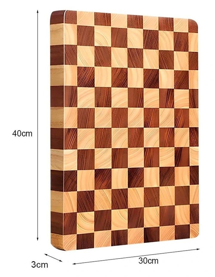 Walnut And Rubberwood Cutting Board 40x30x3cm in Brown image 6