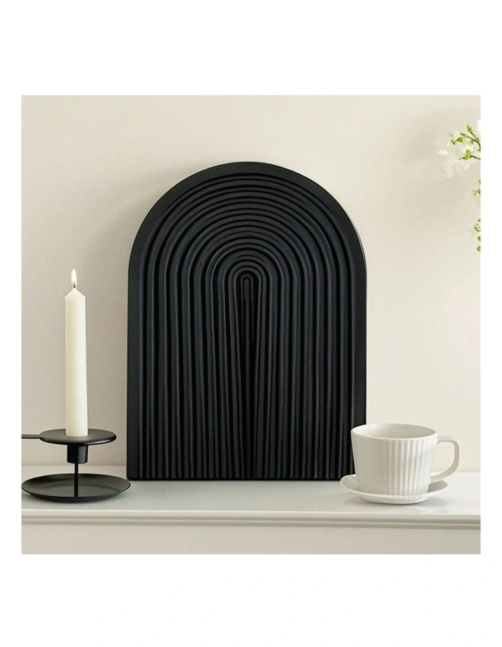 Premium Beech Wood Decorative Tray 32cm in Black image 3