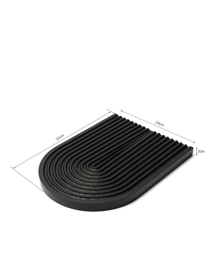 Premium Beech Wood Decorative Tray 32cm in Black image 6