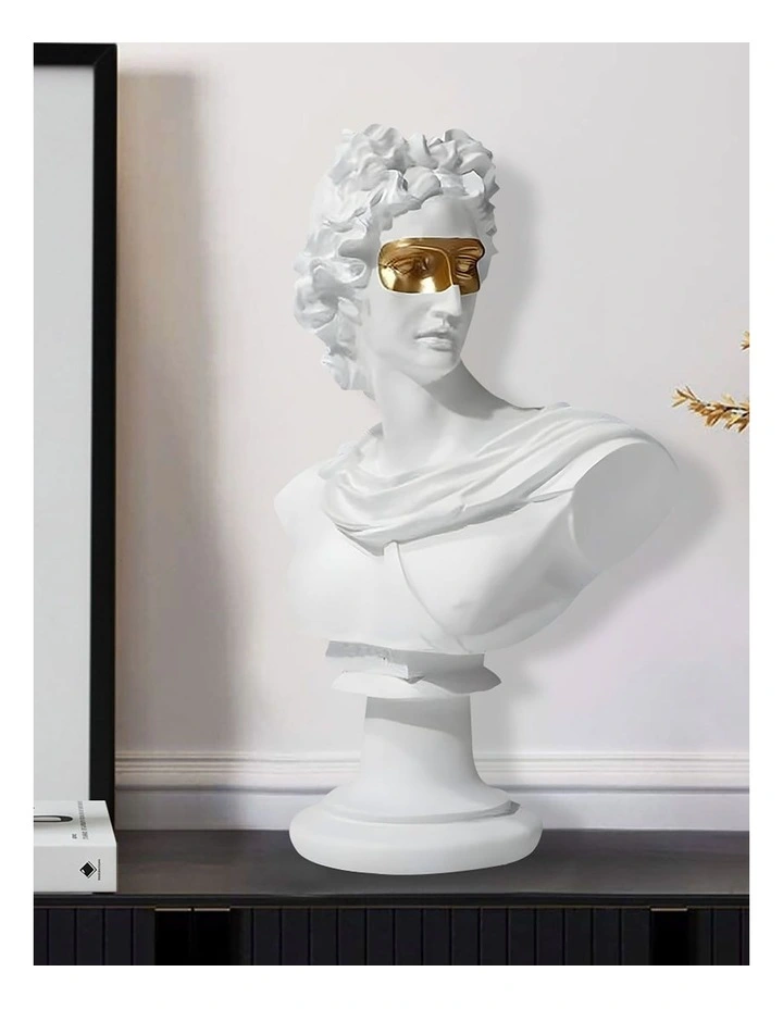 Classical Bust Resin Sculpture in White image 2