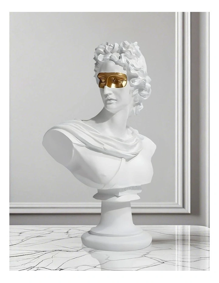 Classical Bust Resin Sculpture in White image 3