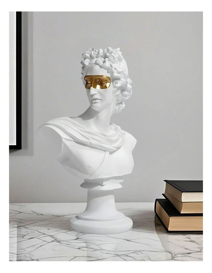Classical Bust Resin Sculpture in White image 4