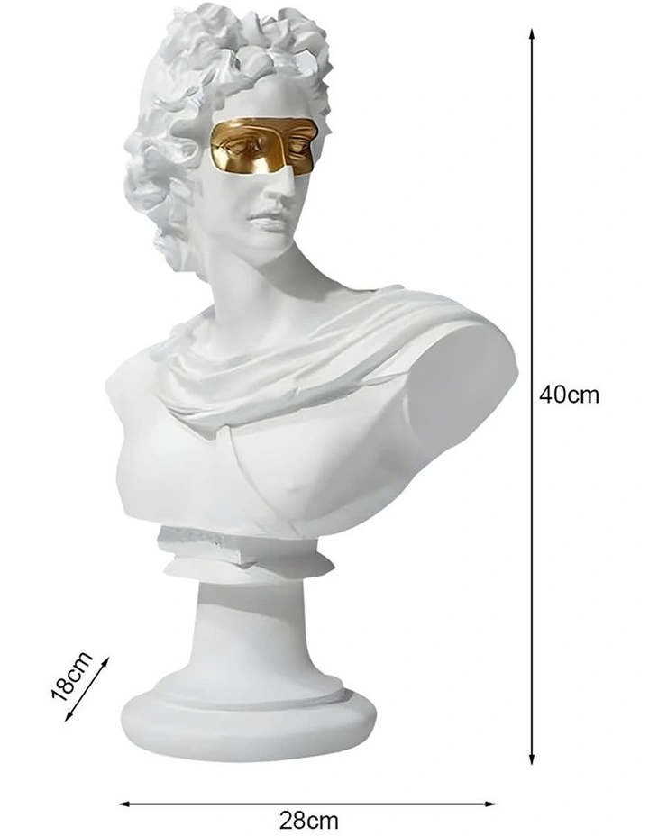 Classical Bust Resin Sculpture in White image 5