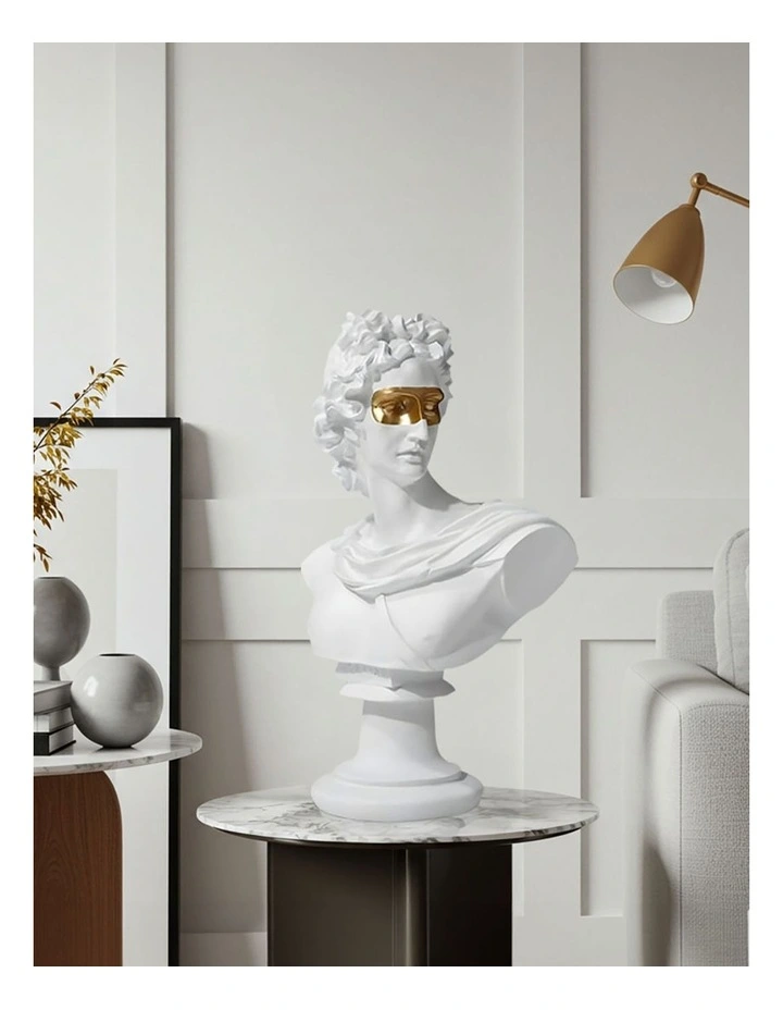 Classical Bust Resin Sculpture in White image 7
