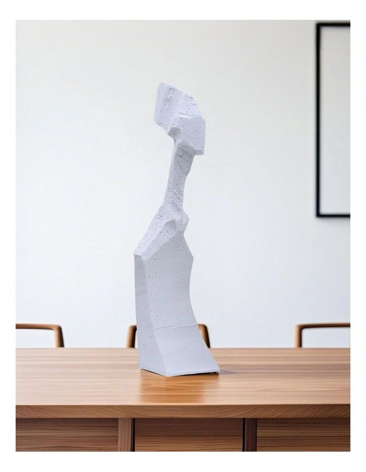 Dual-Face Resin Sculpture 40cm in Black image 2