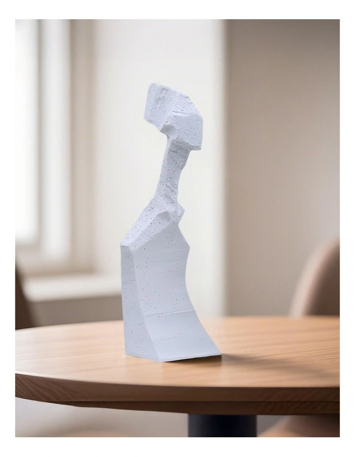 Dual-Face Resin Sculpture 40cm in Black image 3