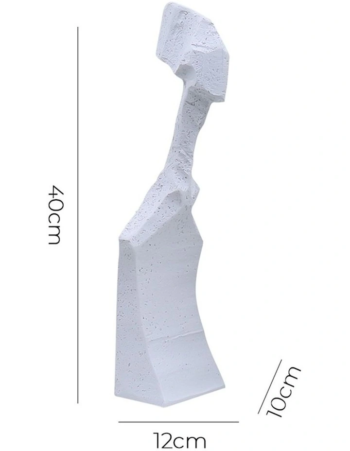 Dual-Face Resin Sculpture 40cm in Black image 4