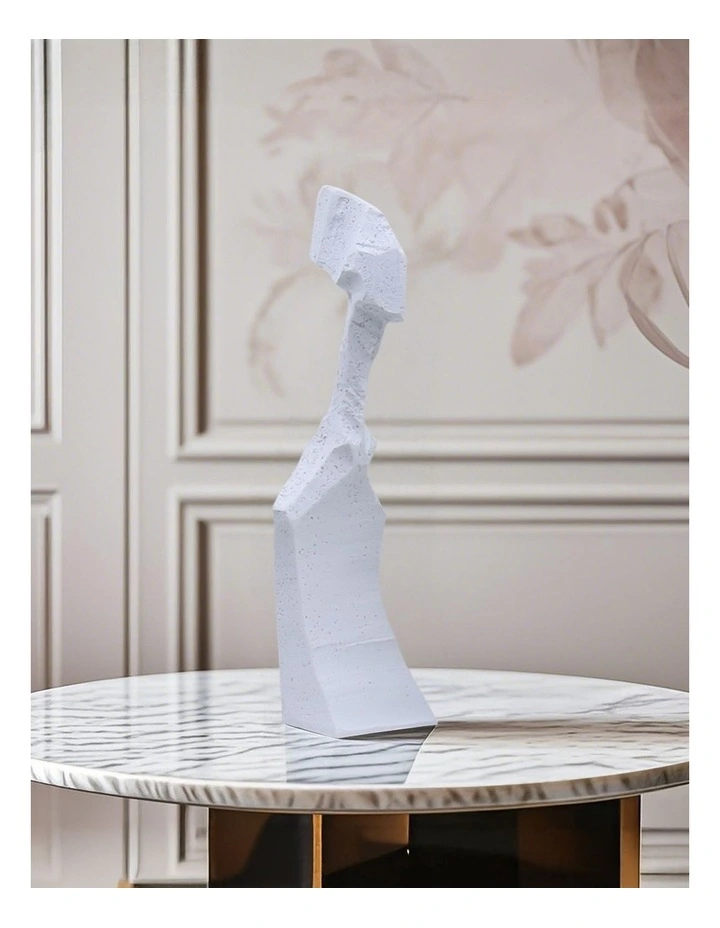 Dual-Face Resin Sculpture 40cm in Black image 5
