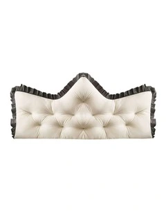 Tufted Crown Headboard Backrest Pillow 150cm in Cream