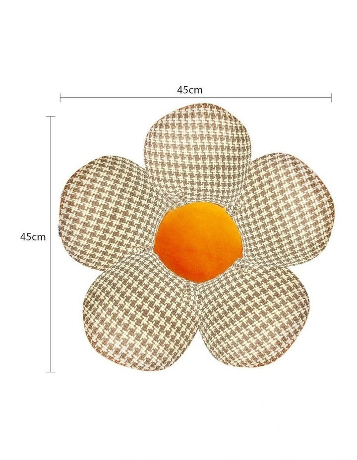 Flower Shaped Cushion Pillow in Orange image 3